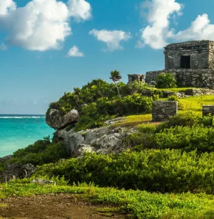 Photograph of an old fort overlooking Caribbean waters, taken by photographer Samuel Sweet